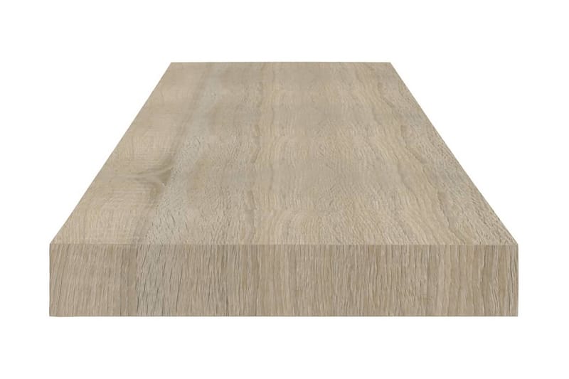 Svävande vägghylla ek 80x23,5x3,8 cm MDF - Brun - Förvaring - Köksförvaring - Kökshylla