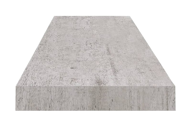 Svävande vägghyllor 2 st betonggrå 100x23,5x3,8 cm MDF - Grå - Förvaring - Köksförvaring - Kökshylla