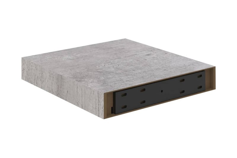 Svävande vägghyllor 2 st betonggrå 23x23,5x3,8 cm MDF - Betonggrå - Förvaring - Köksförvaring - Kökshylla