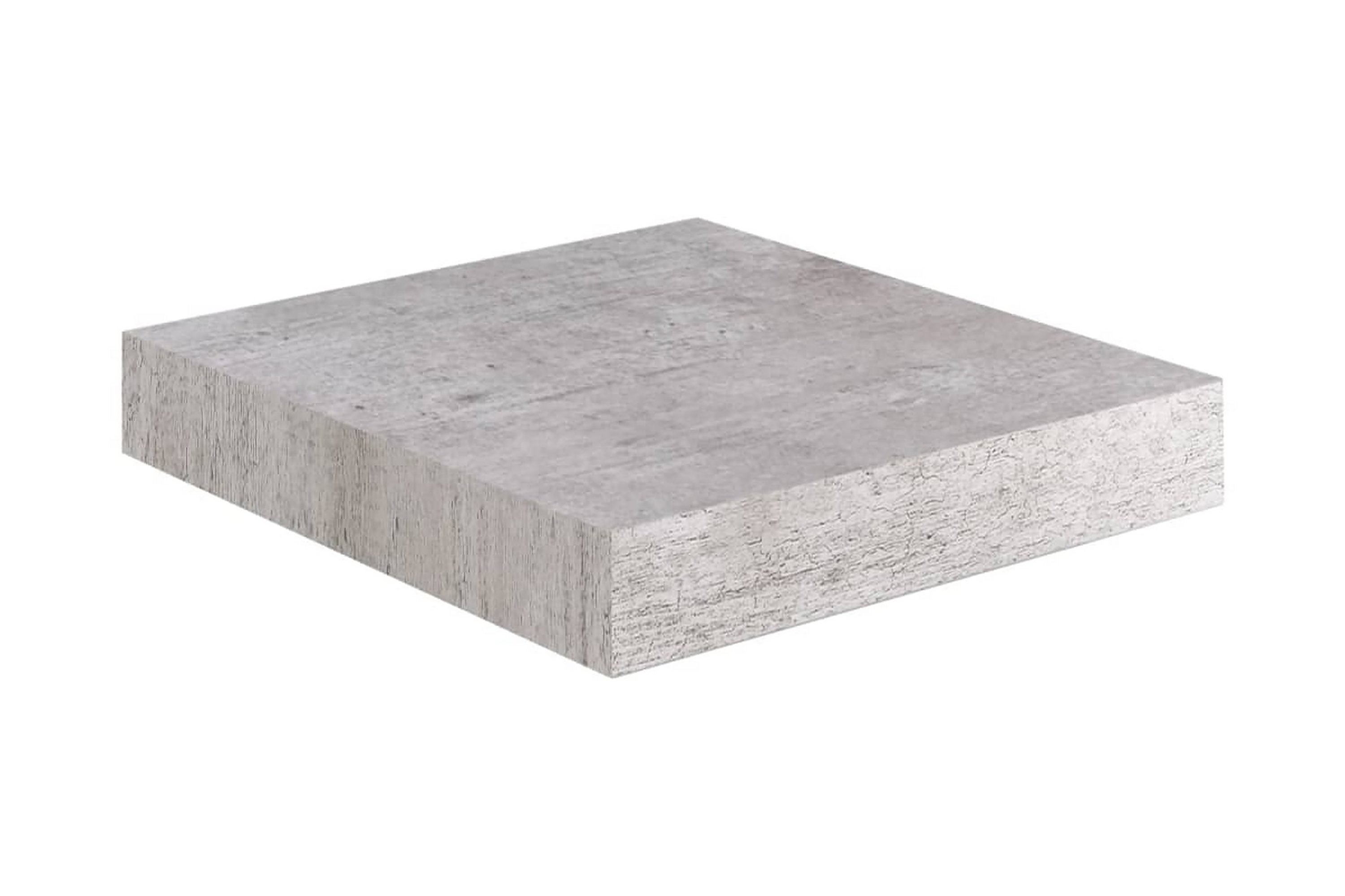 Svävande vägghyllor 2 st betonggrå 23×23,5×3,8 cm MDF – Betonggrå