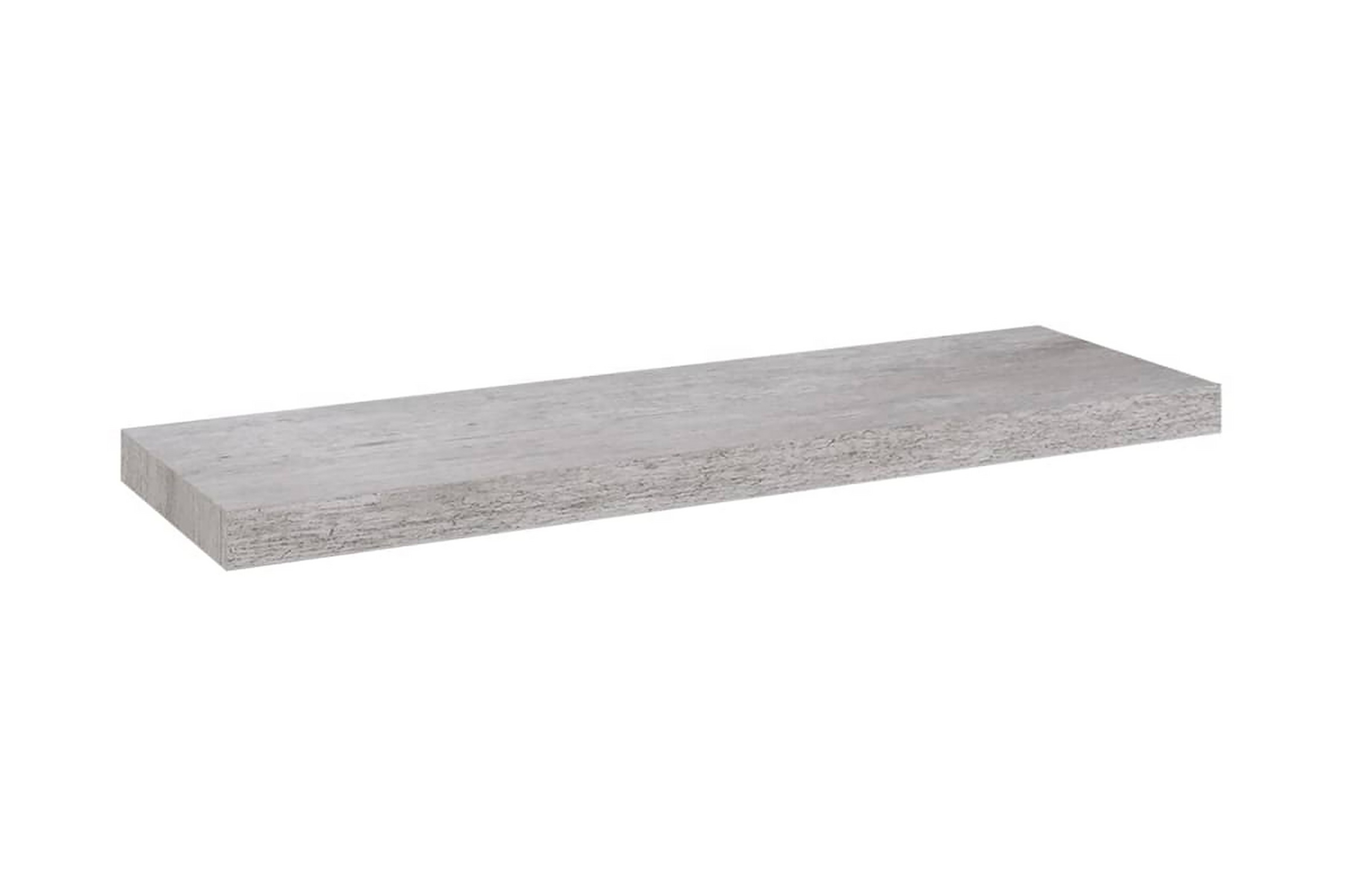 Svävande vägghyllor 2 st betonggrå 80×23,5×3,8 cm MDF – Betonggrå