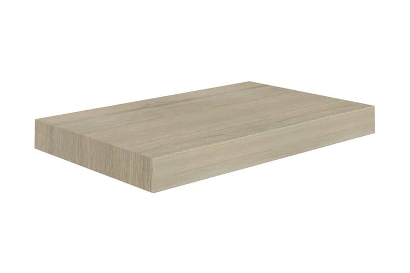 Svävande vägghyllor 2 st ek 40x23x3,8 cm MDF - Brun - Förvaring - Köksförvaring - Kökshylla