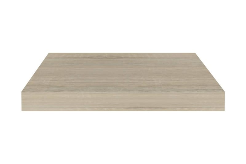 Svävande vägghyllor 2 st ek 40x23x3,8 cm MDF - Brun - Förvaring - Köksförvaring - Kökshylla