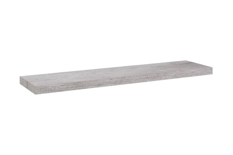 Svävande vägghyllor 4 st betonggrå 100x23,5x3,8 cm MDF - Grå - Förvaring - Köksförvaring - Kökshylla