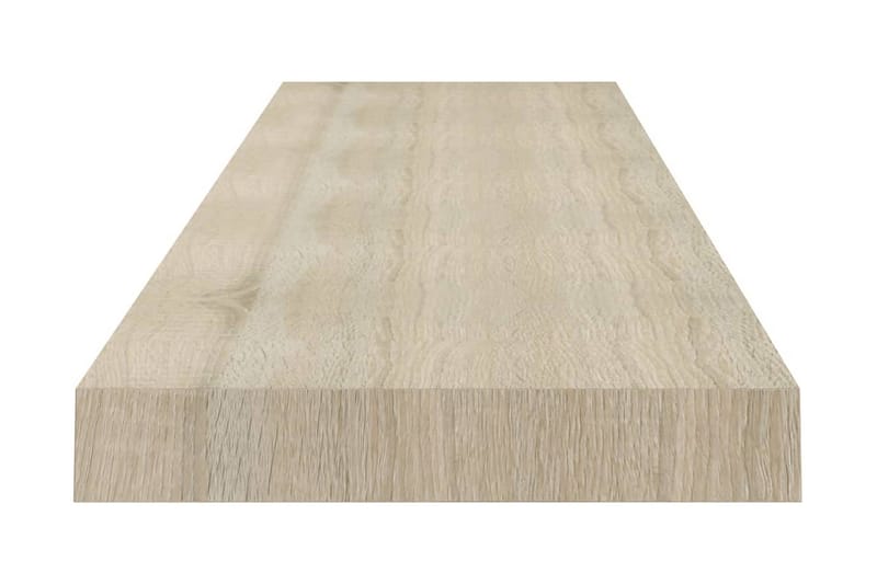 Svävande vägghyllor 4 st ek 120x23,5x3,8 cm MDF - Brun - Förvaring - Köksförvaring - K�ökshylla