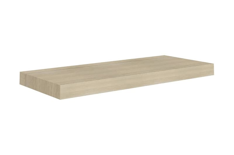 Svävande vägghyllor 4 st ek 60x23,5x3,8 cm MDF - Brun - Förvaring - Köksförvaring - Kökshylla