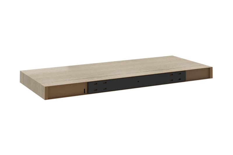 Svävande vägghyllor 4 st ek 60x23,5x3,8 cm MDF - Brun - Förvaring - Köksförvaring - Kökshylla