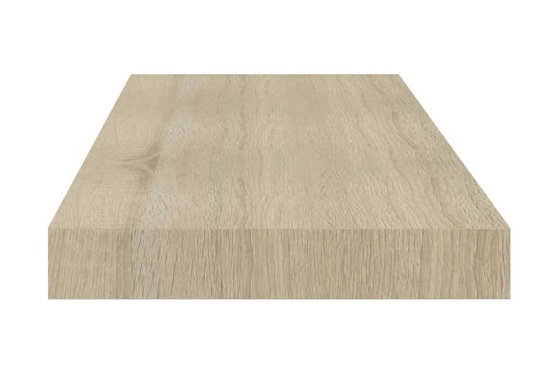 Svävande vägghyllor 4 st ek 60x23,5x3,8 cm MDF - Brun - Förvaring - Köksförvaring - Kökshylla