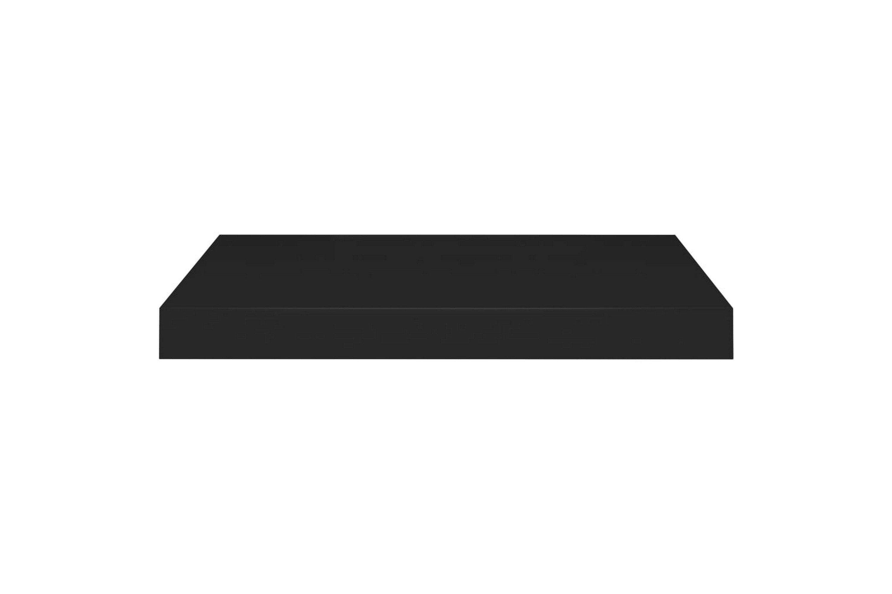 Svävande vägghyllor 4 st svart 50x23x3,8 cm MDF – Svart