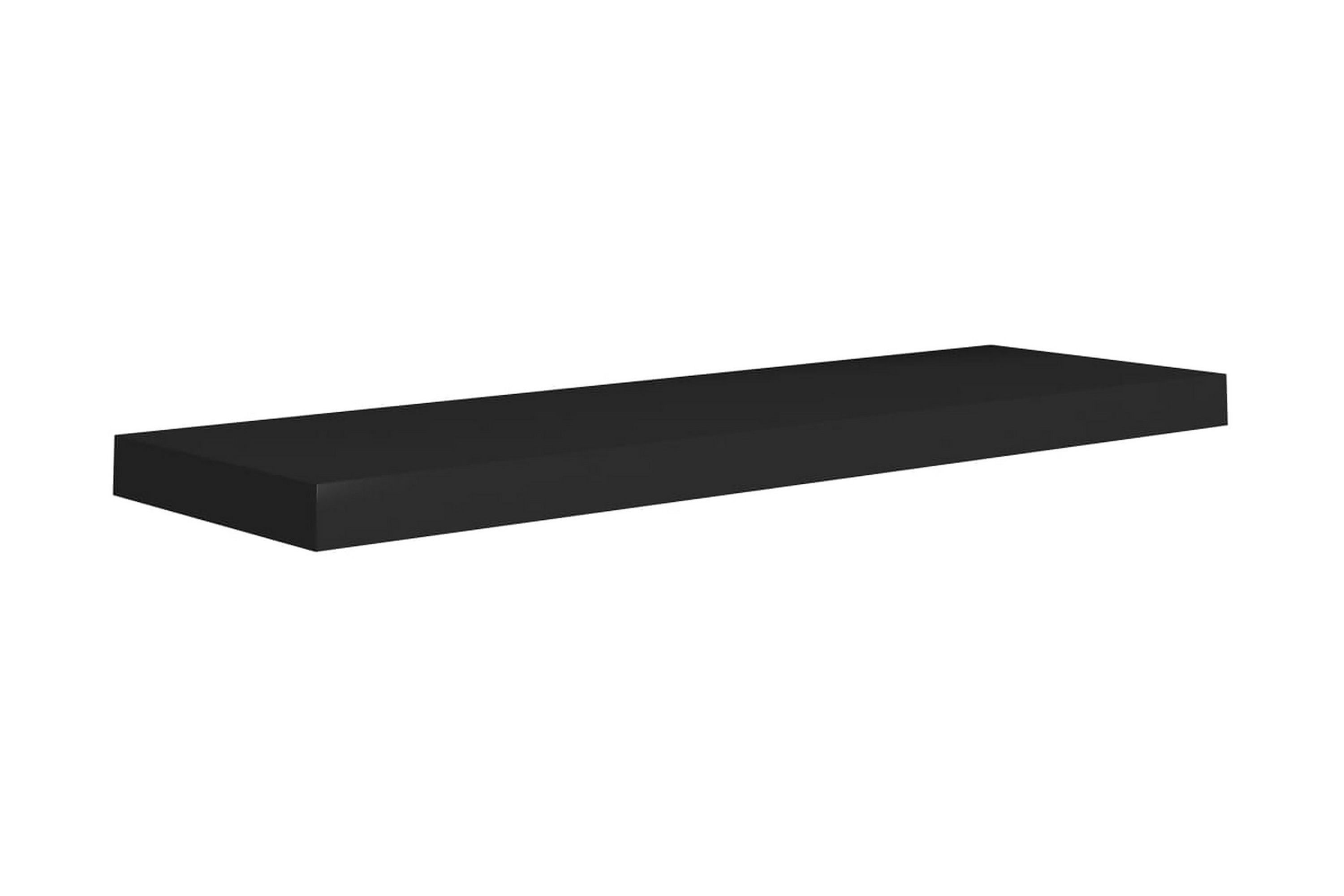 Svävande vägghyllor 4 st svart 80×23,5×3,8 cm MDF – Svart