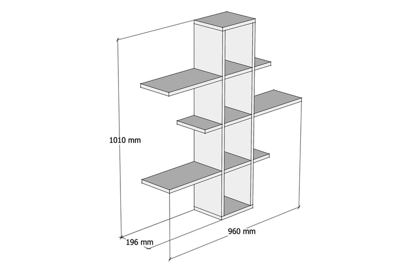 TALERYD Vägghylla 101 cm Brun/Vit - Förvaring - Köksförvaring - Kökshylla