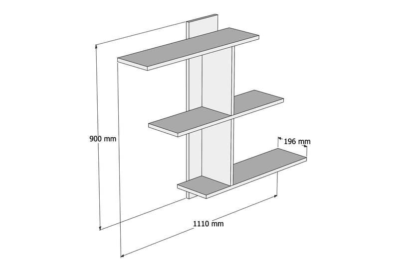 TALERYD Vägghylla 110 cm Brun - Förvaring - Köksförvaring - Kökshylla