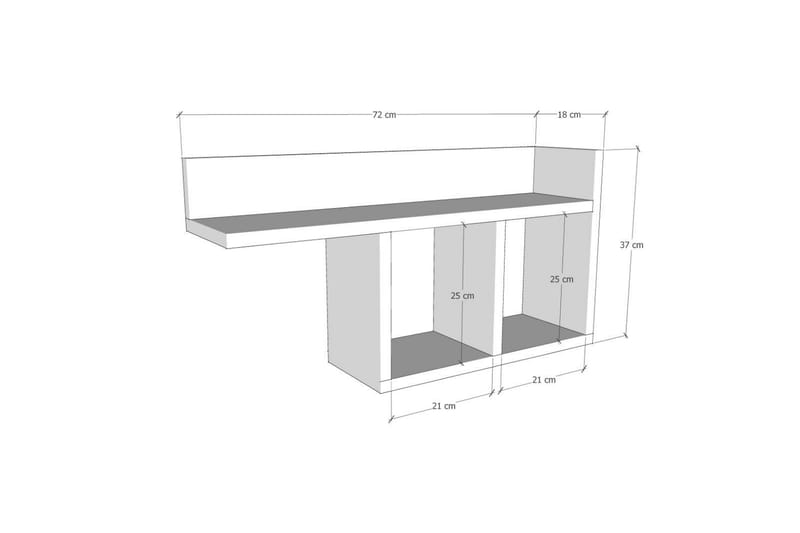 TENUTA Vägghylla 62x18 cm Antracit - Förvaring - Köksförvaring - Kökshylla