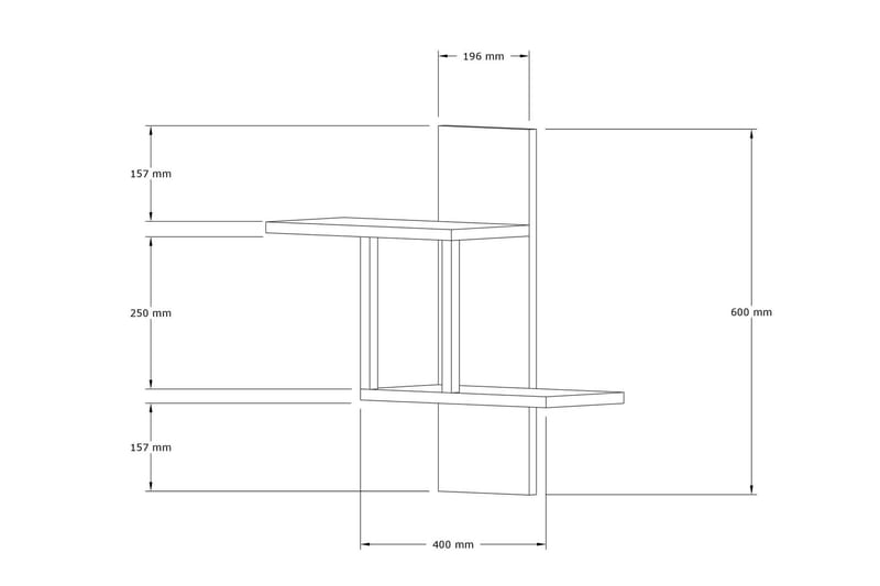 TYMBER Vägghylla 20x40 cm 2-pack Natur - Förvaring - Köksförvaring - Kökshylla