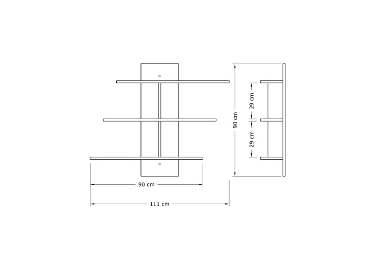 VÄGGHYLLA 20x111 cm Vit - Vit - Förvaring - Köksförvaring - Kökshylla