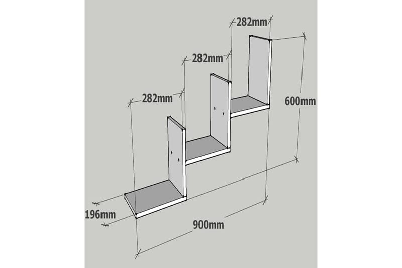 VÄGGHYLLA 60x90 cm Vit - Förvaring - Köksförvaring - Kökshylla