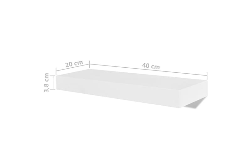 Vägghyllor 4 st 40 cm vit - Vit - Förvaring - Köksförvaring - Kökshylla