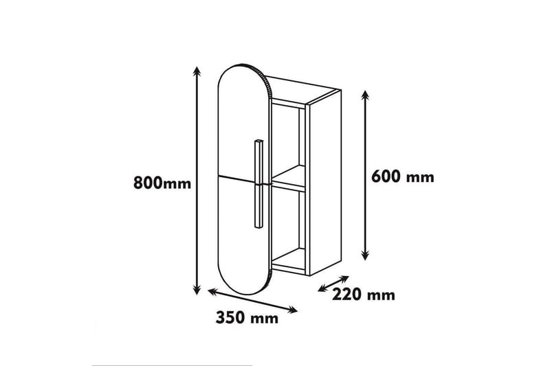 VARRED Vägghylla 35 cm Brun/Gul - Förvaring - Köksförvaring - Kökshylla