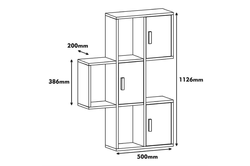 VARRED Vägghylla 75 cm Brun/Gul - Förvaring - Köksförvaring - Kökshylla