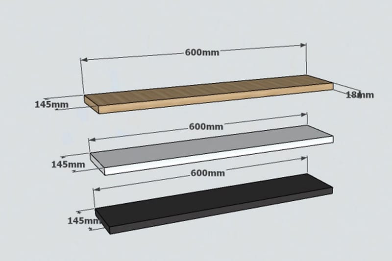 VELICHKO Vägghylla 2 cm Valnöt - Förvaring - Köksförvaring - Kökshylla