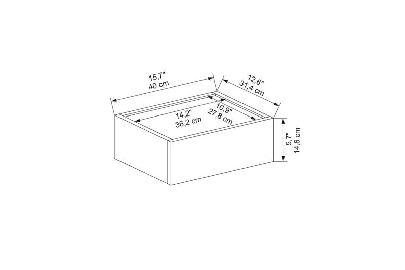 Luminia Vägghylla 40 cm Antracit - Förvaring - Köksförvaring - Kökshylla