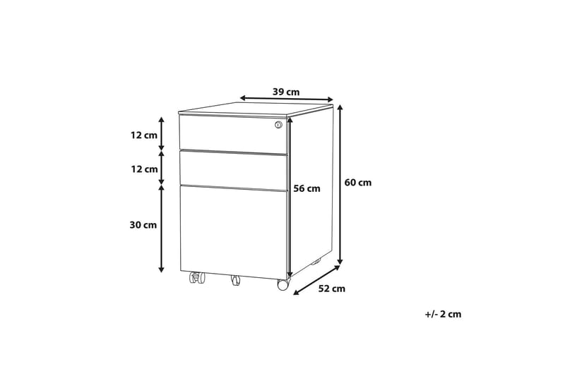 LANCATAL Kontorsskåp 39x52 cm Metall/Röd - Förvaring - Kontorsförvaring - Hurtsar