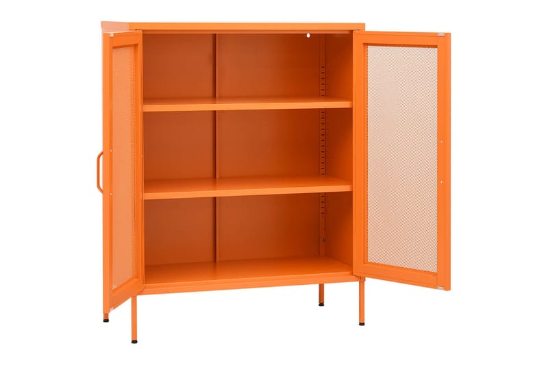 Förvaringsskåp orange 80x35x101,5 cm stål - Orange - Förvaring - Skåp