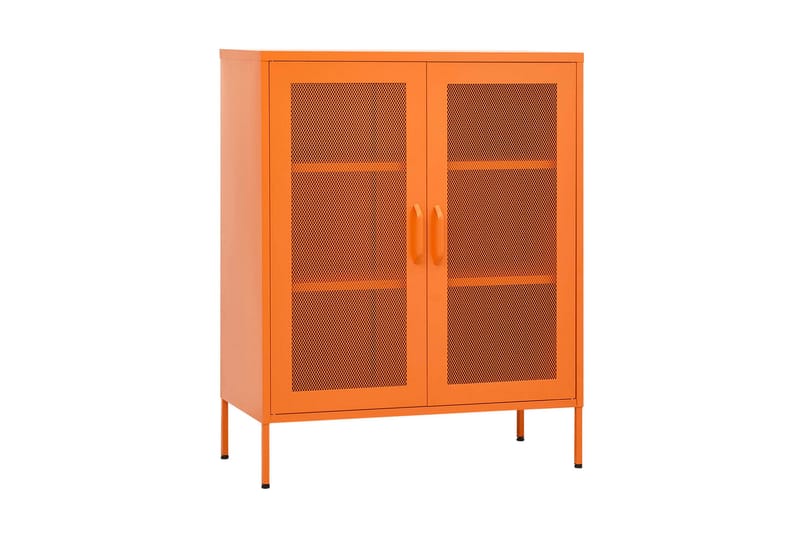 Förvaringsskåp orange 80x35x101,5 cm stål - Orange - Förvaring - Skåp