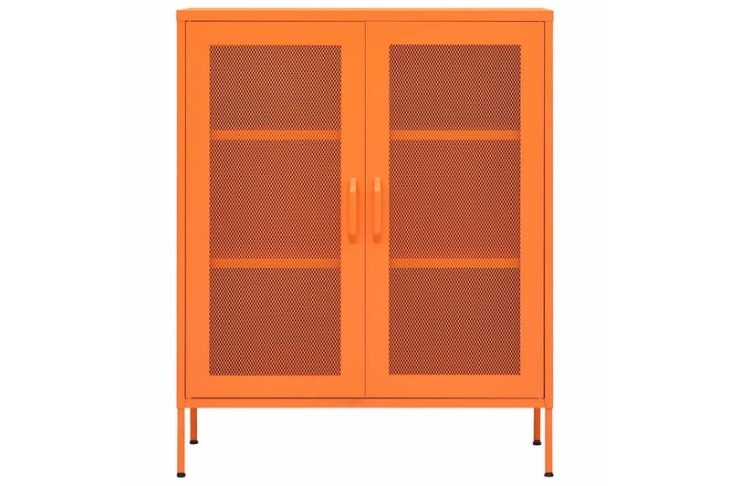 Förvaringsskåp orange 80x35x101,5 cm stål - Orange - Förvaring - Skåp