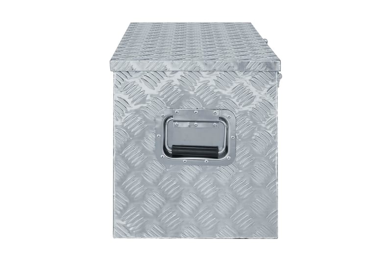 Förvaringslåda aluminium 110,5x38,5x40 cm silver - Silver - Förvaring - Skåp - Förvaringsskåp - Säkerhetsskåp - Deponeringsskåp