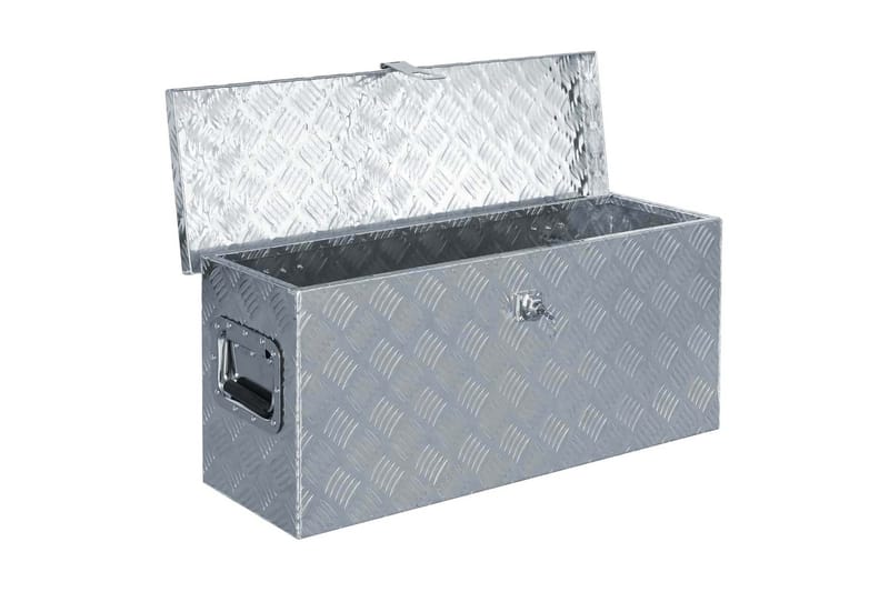 Förvaringslåda aluminium 76,5x26,5x33 cm silver - Silver - Deponeringsskåp