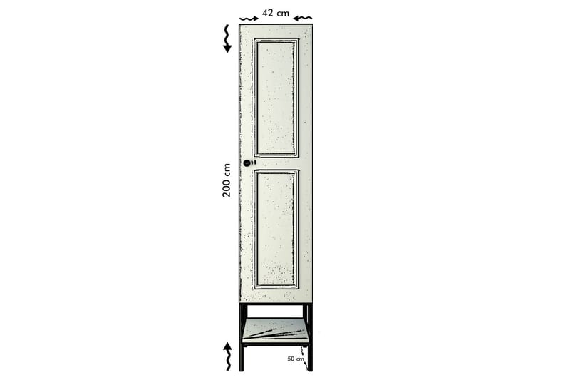 WARTH Garderob 50x42 Vit - Förvaring - Skåp - Garderobsskåp