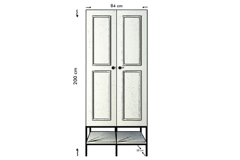 WARTH Garderob 50x84 Vit - Förvaring - Sk�åp - Garderobsskåp