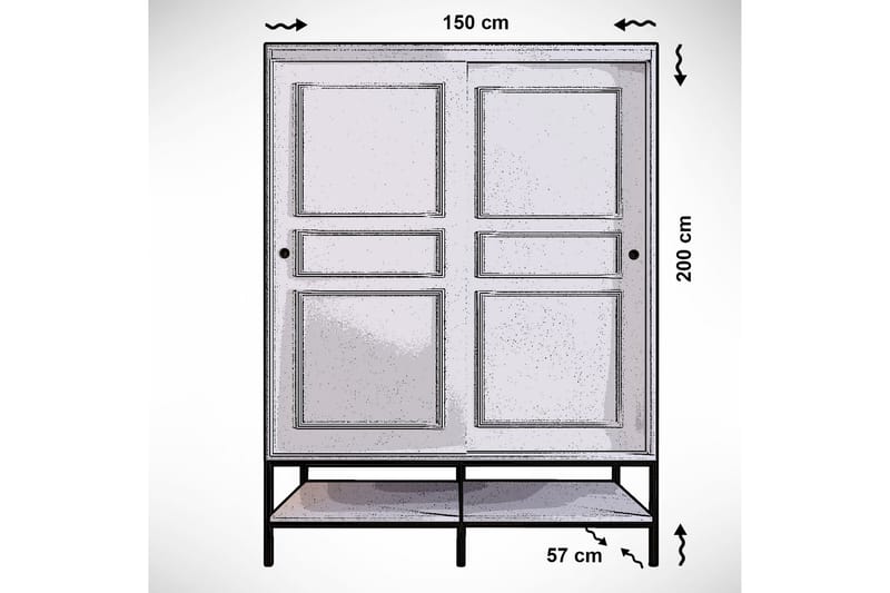 WARTH Garderob 57x150 Vit - Förvaring - Skåp - Garderobsskåp