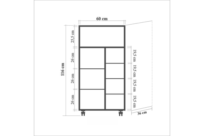 LARDIERI Köksskåp 116 cm Trä/natur - Förvaring - Skåp - Köksskåp