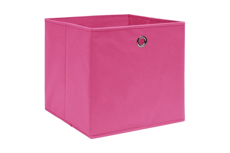 Förvaringslådor 10 st non-woven tyg 28x28x28 cm rosa - Rosa - Förvaring - Småförvaring - Förvaringslådor