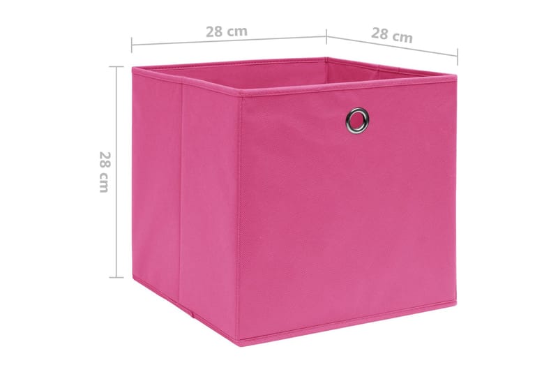 Förvaringslådor 10 st non-woven tyg 28x28x28 cm rosa - Rosa - Förvaring - Småförvaring - Förvaringslådor