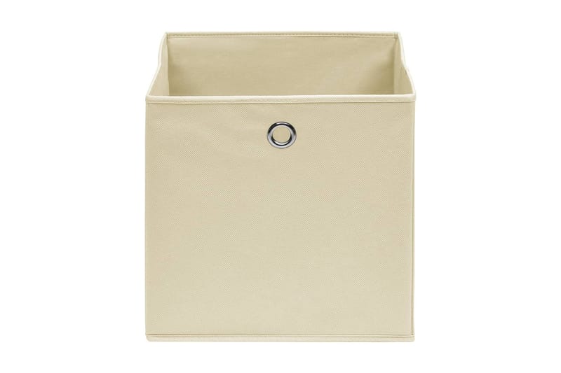 Förvaringslådor 4 st non-woven tyg 28x28x28 cm gräddvit - Kräm - Förvaring - Småförvaring - Förvaringslådor