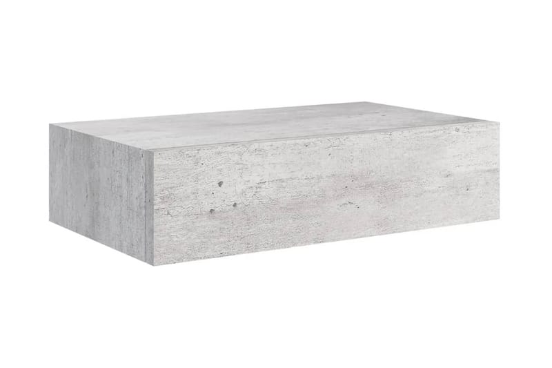 Väggmonterad låda betonggrå 40x23,5x10 cm MDF - Betonggrå - Förvaring - Småförvaring - Förvaringslådor