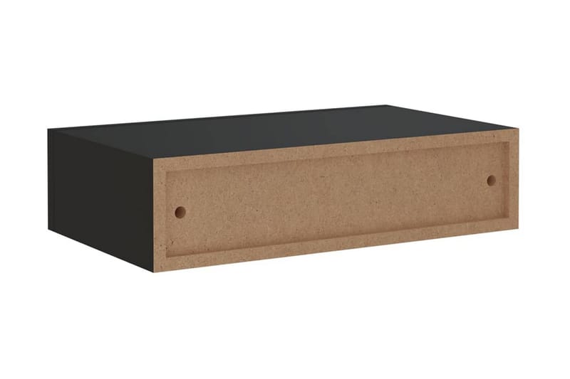 Väggmonterad låda svart 40x23,5x10 cm MDF - Svart - Förvaring - Småf�örvaring - Förvaringslådor