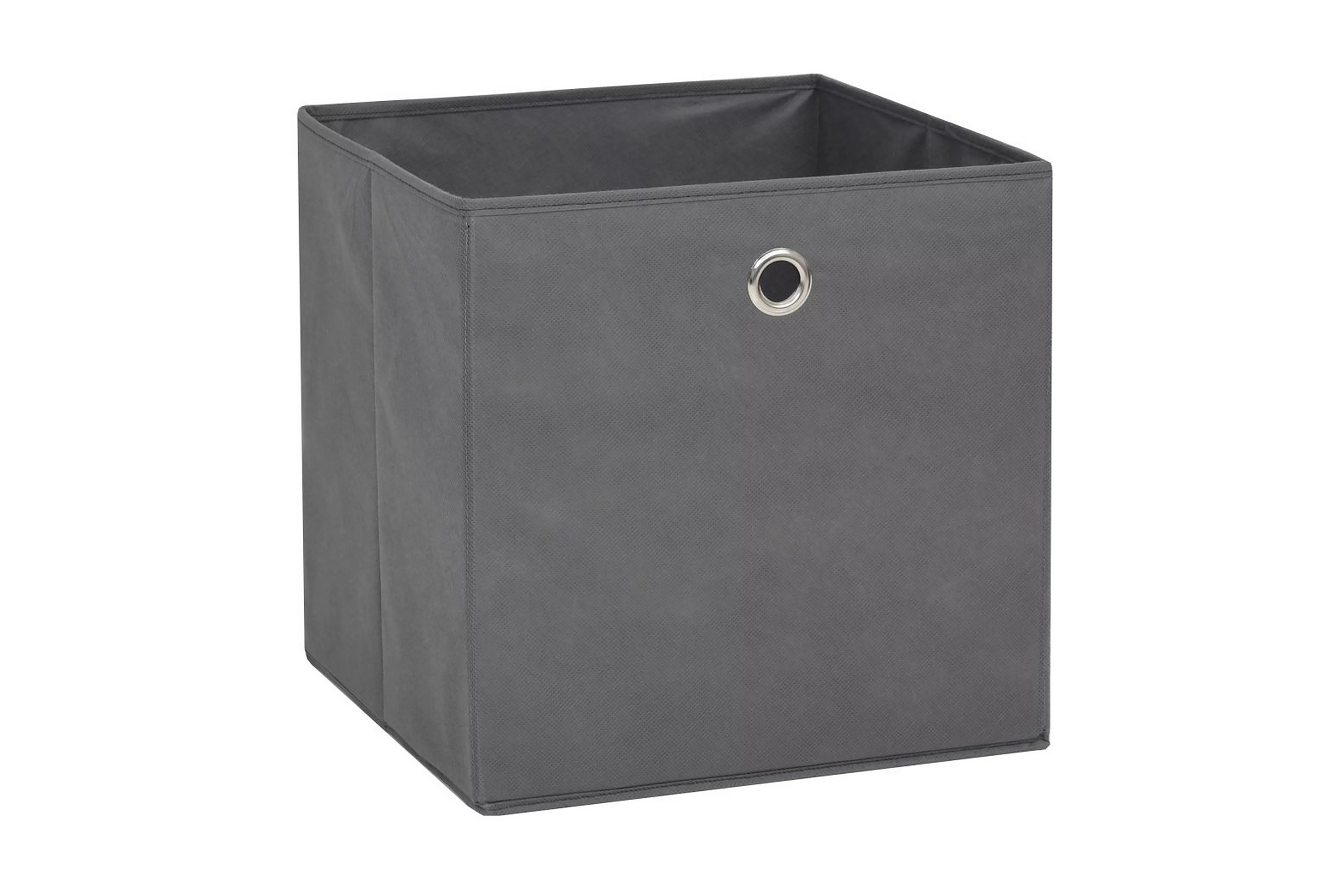 Förvaringslådor 4 st non-woven tyg 32x32x32 cm grå – Grå