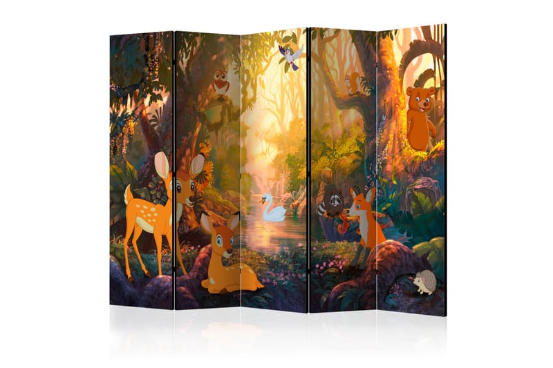 ANIMALS IN THE FOREST Rumsavdelare 225x172 cm - Artgeist sp. z o. o. - Inredning & dekor - Dekor & inredningsdetaljer - Rumsavdelare