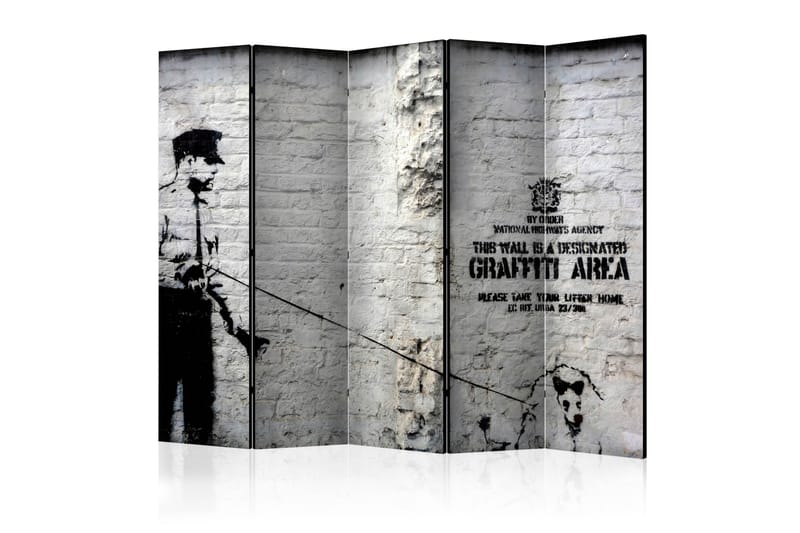 BANKSY GRAFFITI AREA Rumsavdelare 225x172 cm - Artgeist sp. z o. o. - Inredning & dekor - Dekor & inredningsdetaljer - Rumsavdelare