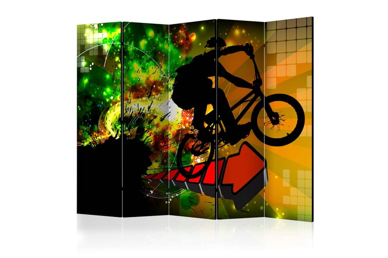 BICYCLE TRICKS Rumsavdelare 225x172 cm - Artgeist sp. z o. o. - Inredning & dekor - Dekor & inredningsdetaljer - Rumsavdelare