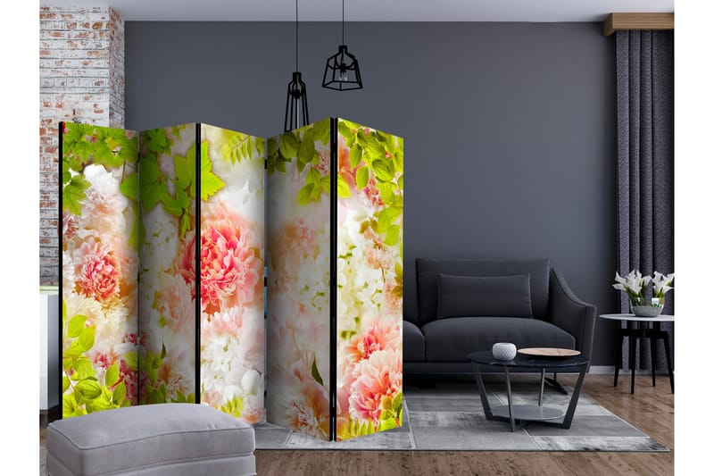 BRIGHT PEONIES Rumsavdelare 225x172 cm - Artgeist sp. z o. o. - Inredning & dekor - Dekor & inredningsdetaljer - Rumsavdelare