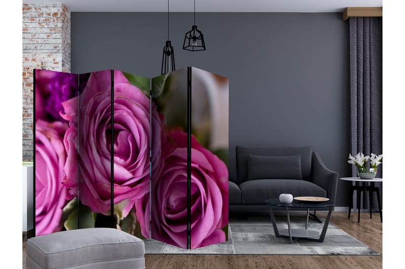 BUNCH OF LILA FLOWERS Rumsavdelare 225x172 cm - Artgeist sp. z o. o. - Inredning & dekor - Dekor & inredningsdetaljer - Rumsavdelare