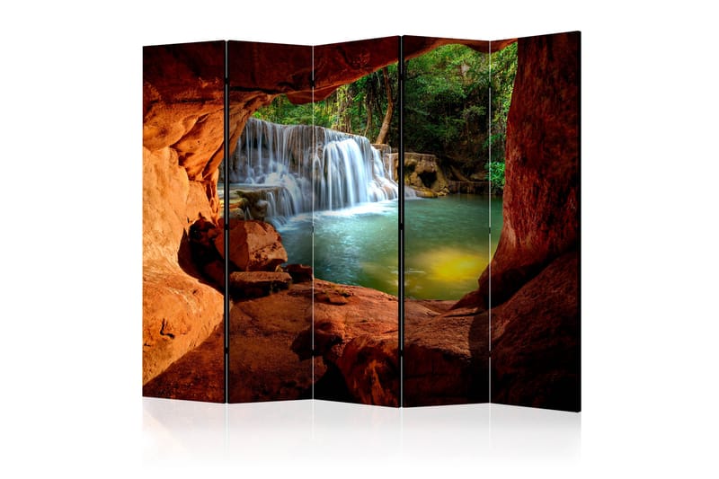 CAVE FOREST WATERFALL Rumsavdelare 225x172 cm - Artgeist sp. z o. o. - Inredning & dekor - Dekor & inredningsdetaljer - Rumsavdelare