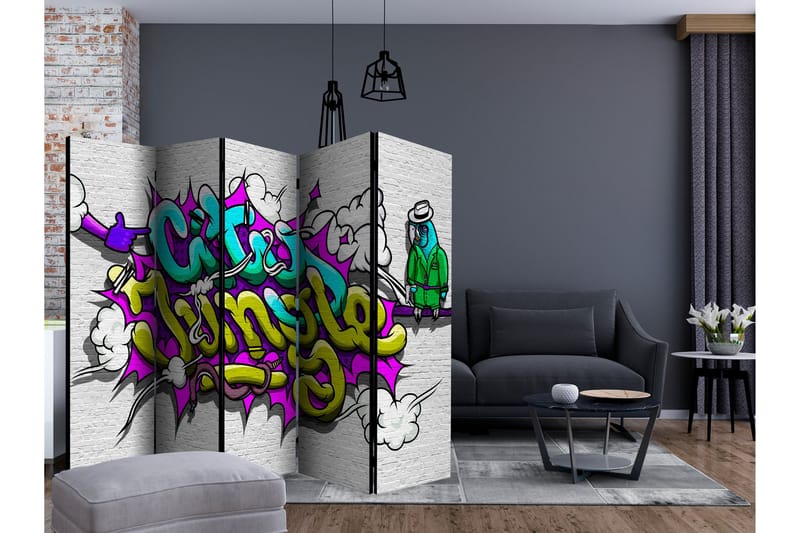 CITY JUNGLE GRAFFITI Rumsavdelare 225x172 cm - Artgeist sp. z o. o. - Inredning & dekor - Dekor & inredningsdetaljer - Rumsavdelare