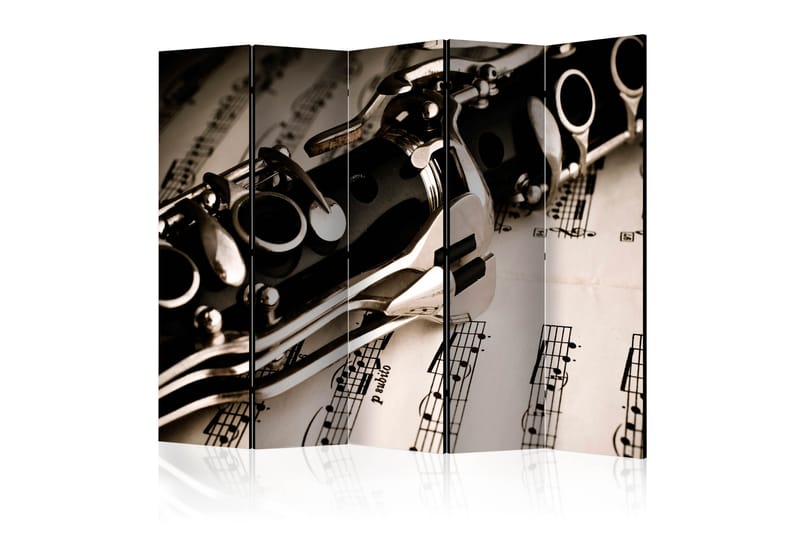 CLARINET AND MUSIC NOTES Rumsavdelare 225x172 cm - Artgeist sp. z o. o. - Inredning & dekor - Dekor & inredningsdetaljer - Rumsavdelare