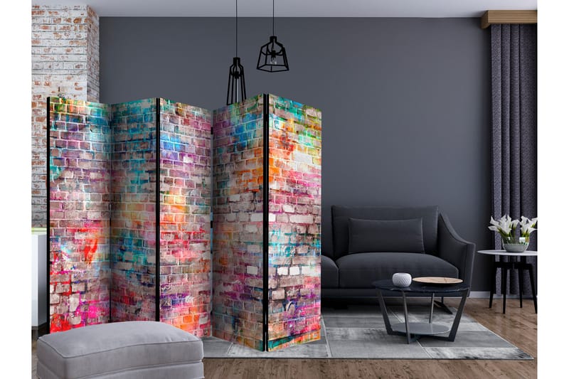 COLOURFUL BRICK Rumsavdelare 225x172 cm - Artgeist sp. z o. o. - Inredning & dekor - Dekor & inredningsdetaljer - Rumsavdelare